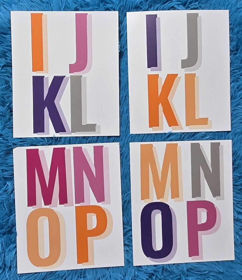 Destination Holiday Letter Stickers Uppercase Alphabet 13 Sheets Multicolor 4" - Picture 4 of 5
